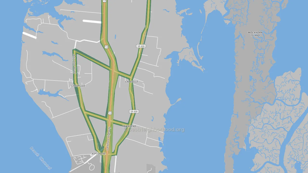 23313, VA Map of Noise Levels in 23313