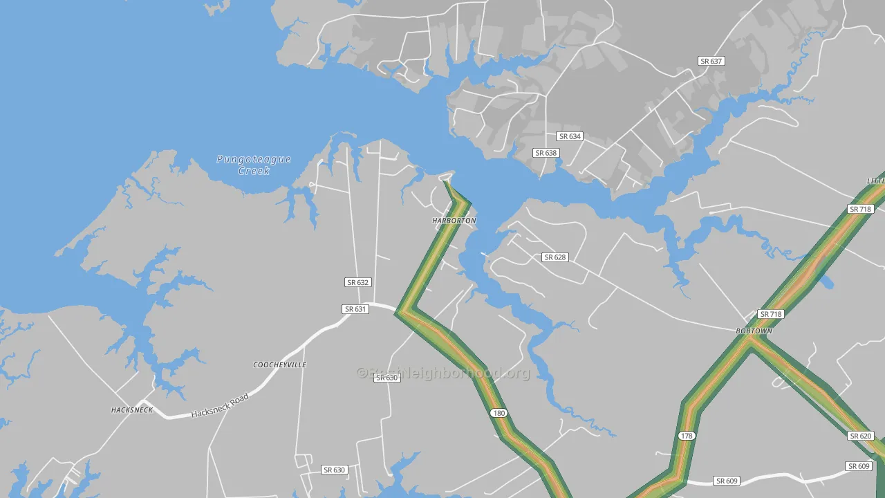 23389, VA Map of Noise Levels in 23389