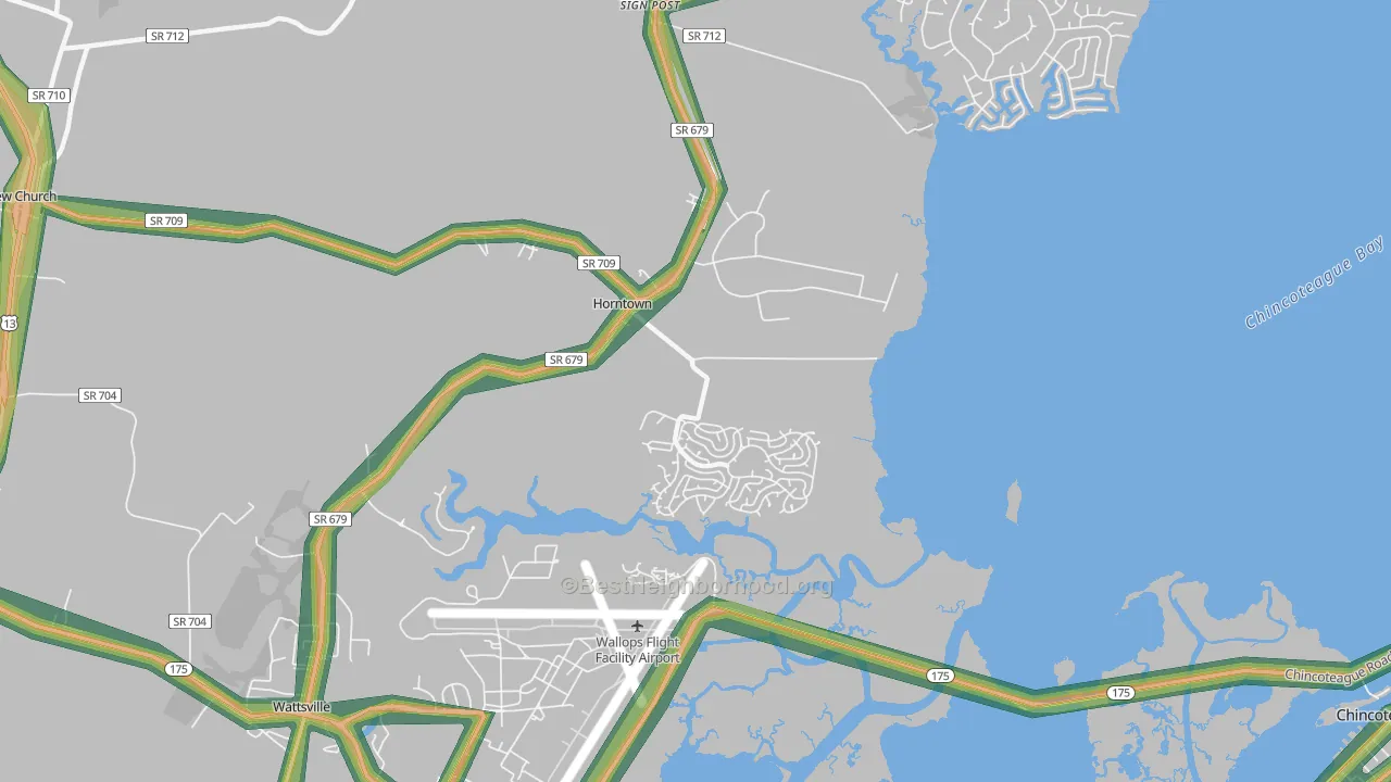 23395, VA Map of Noise Levels in 23395