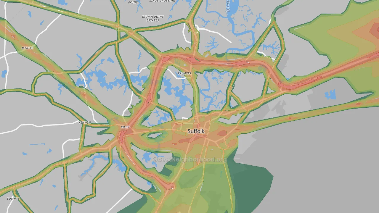 23434, VA Map of Noise Levels in 23434
