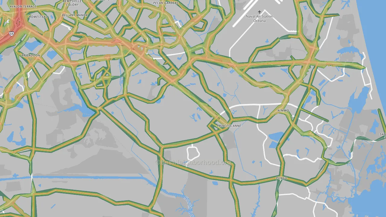 23456, VA Map of Noise Levels in 23456