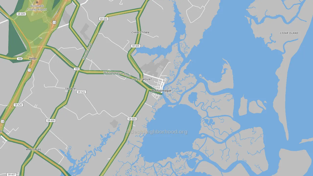 23480, VA Map of Noise Levels in 23480