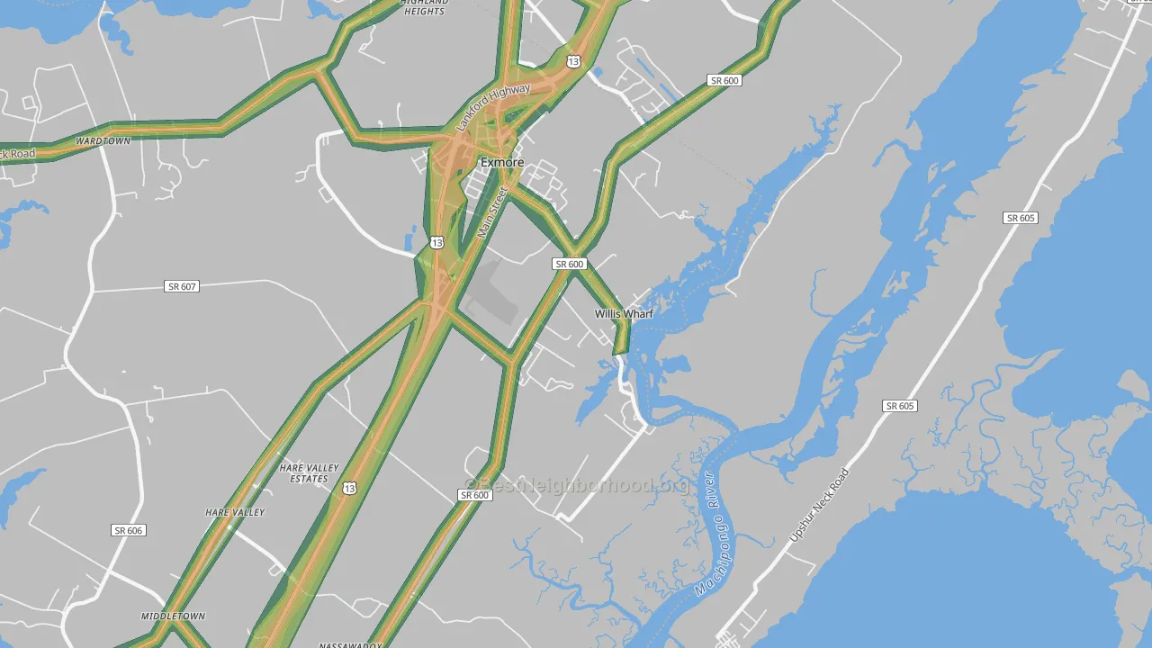 23486, VA Map of Noise Levels in 23486