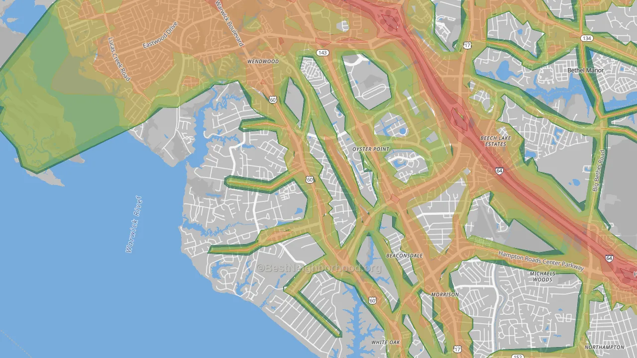 23606, VA Map of Noise Levels in 23606