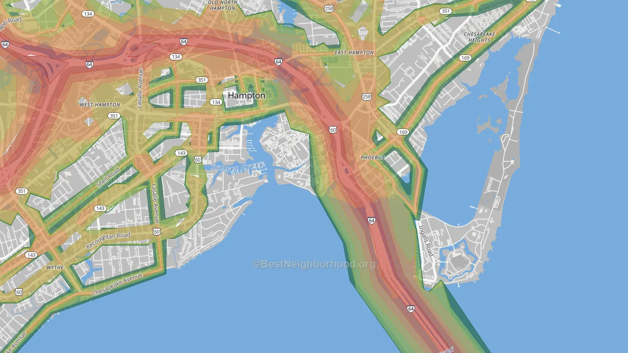23667, VA Map of Noise Levels in 23667