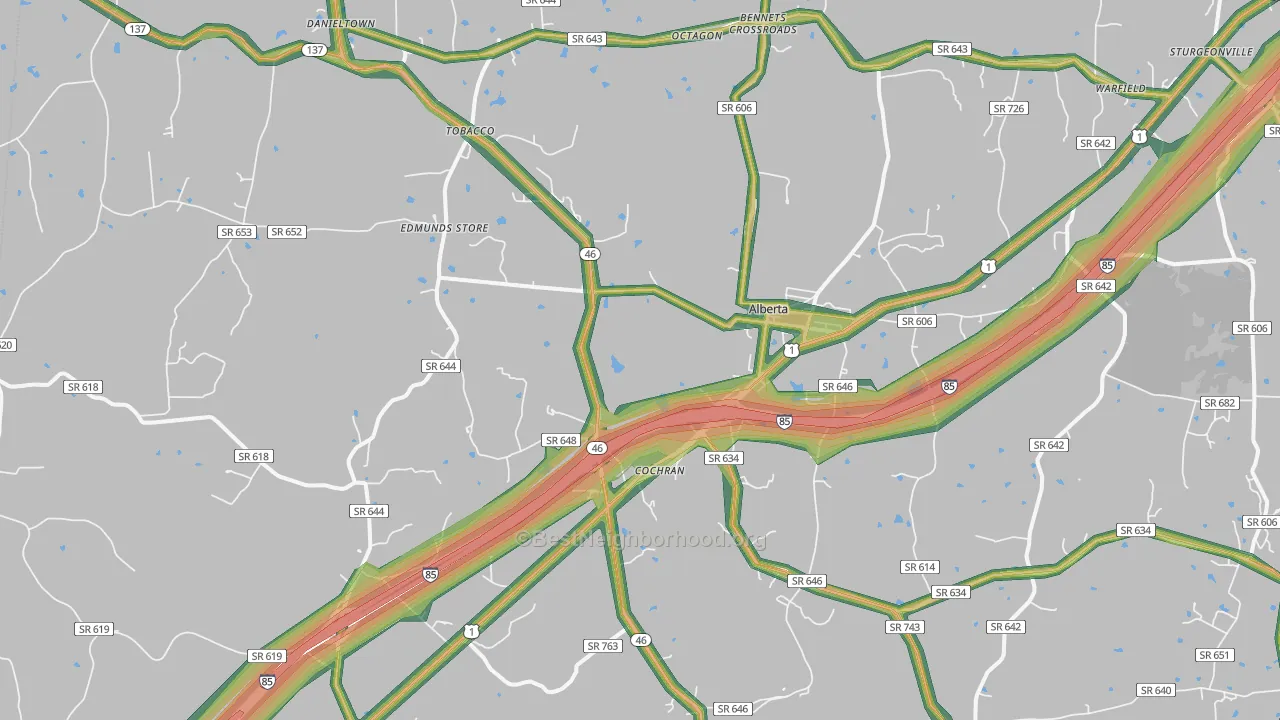 23821, VA Map of Noise Levels in 23821