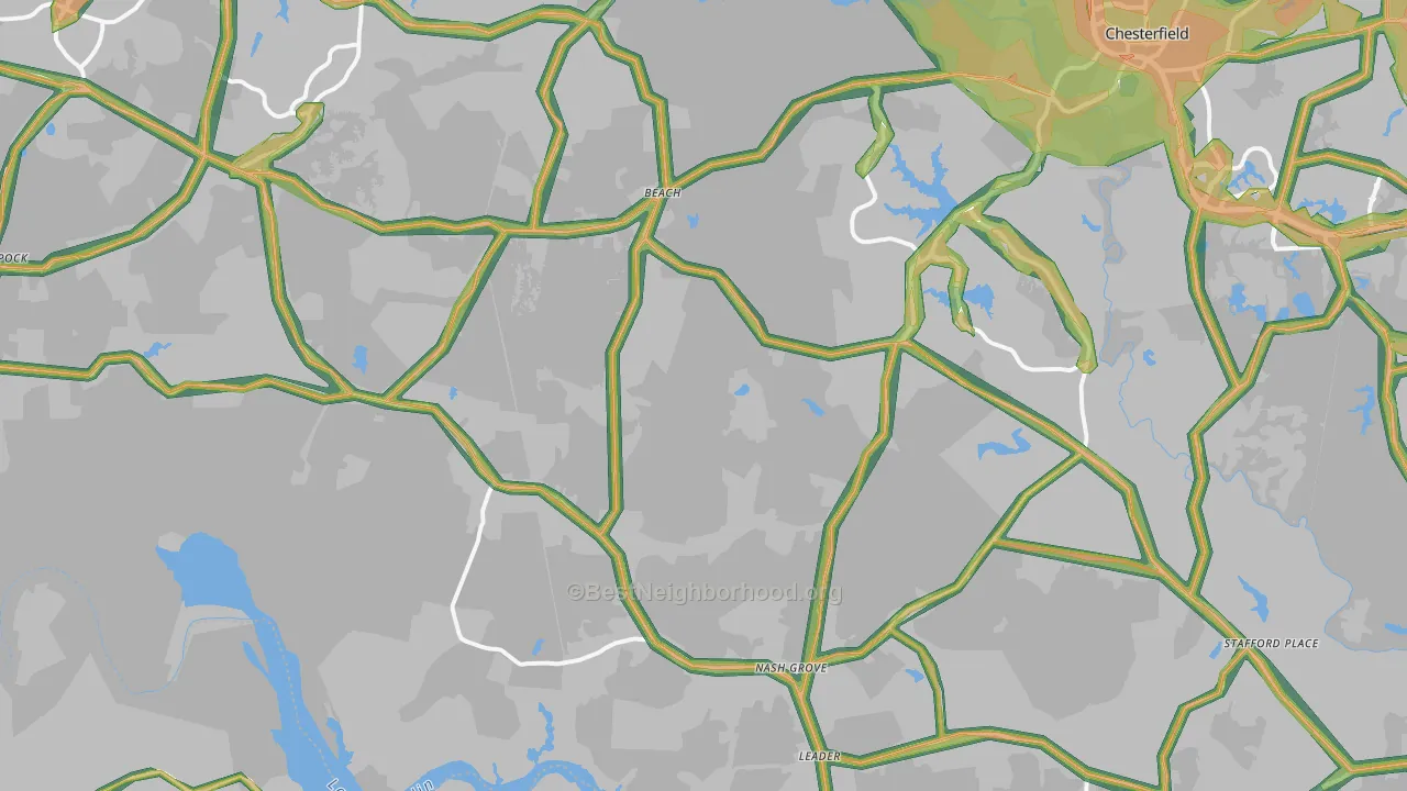 23838, VA Map of Noise Levels in 23838