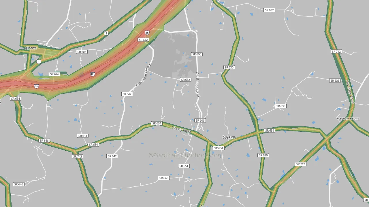 23843, VA Map of Noise Levels in 23843