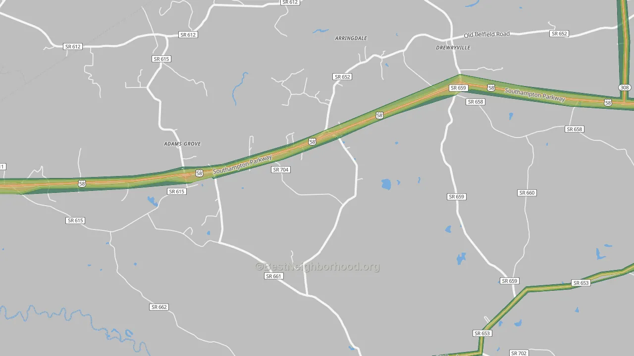 23844, VA Map of Noise Levels in 23844