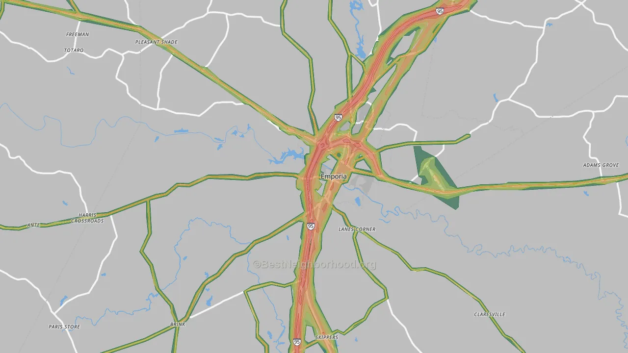 23847, VA Map of Noise Levels in 23847