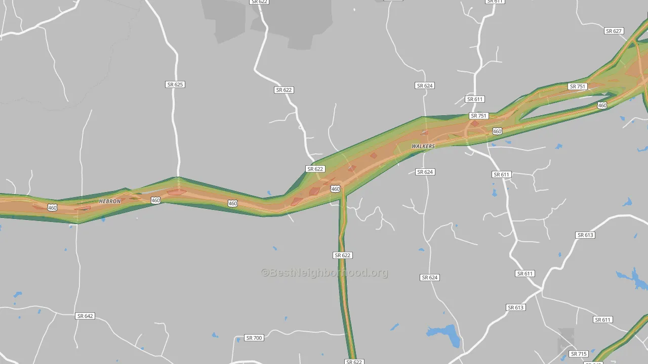 23850, VA Map of Noise Levels in 23850