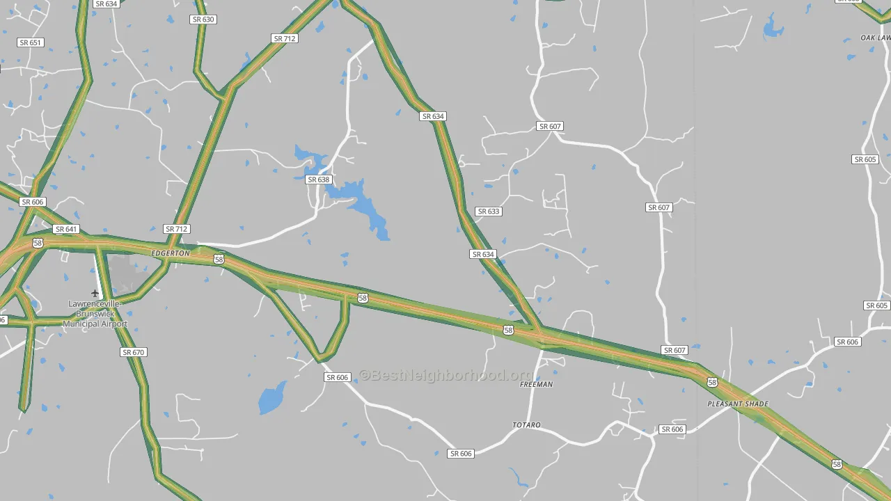23856, VA Map of Noise Levels in 23856