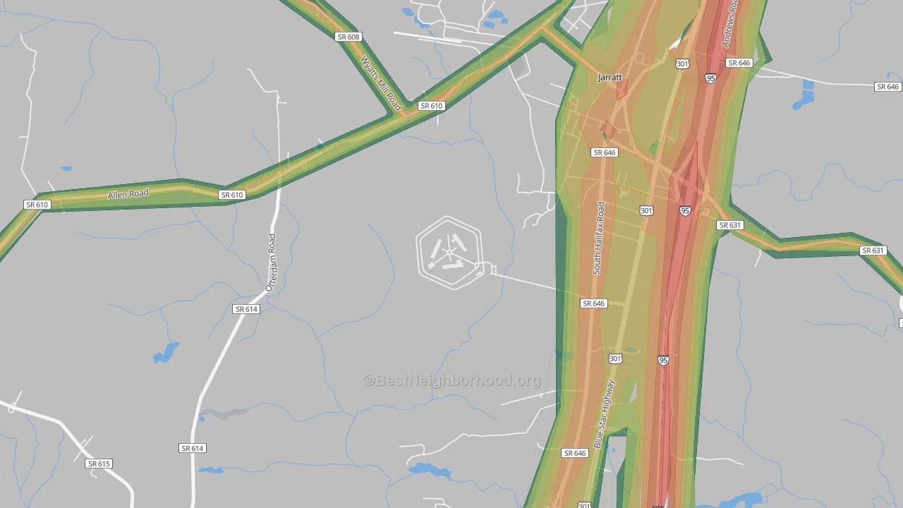 23870, VA Map of Noise Levels in 23870
