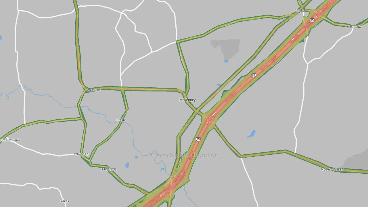 23872, VA Map of Noise Levels in 23872