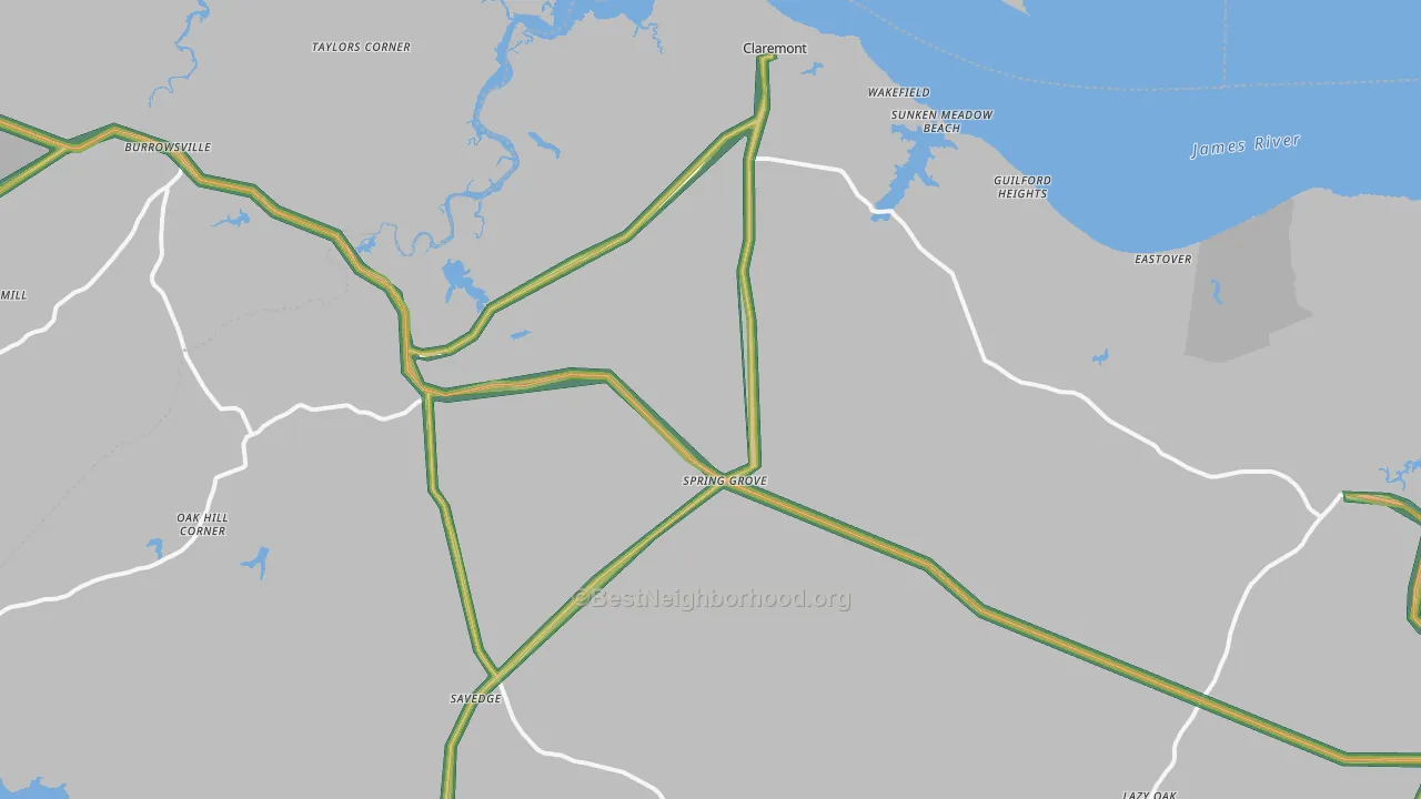 23881, VA Map of Noise Levels in 23881