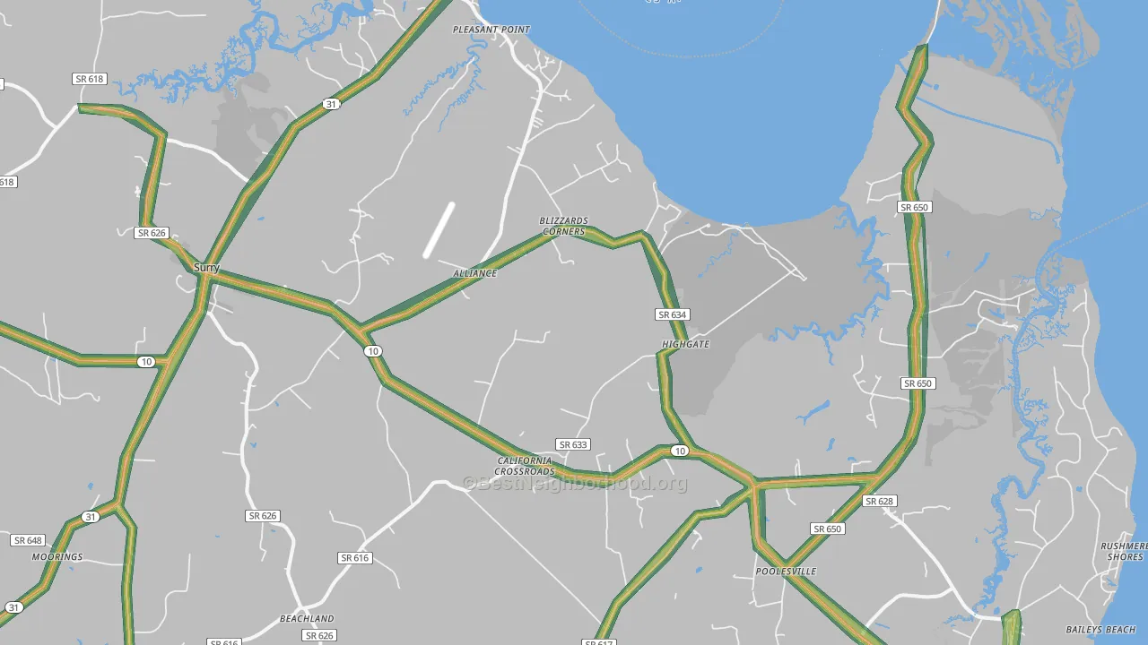 23883, VA Map of Noise Levels in 23883