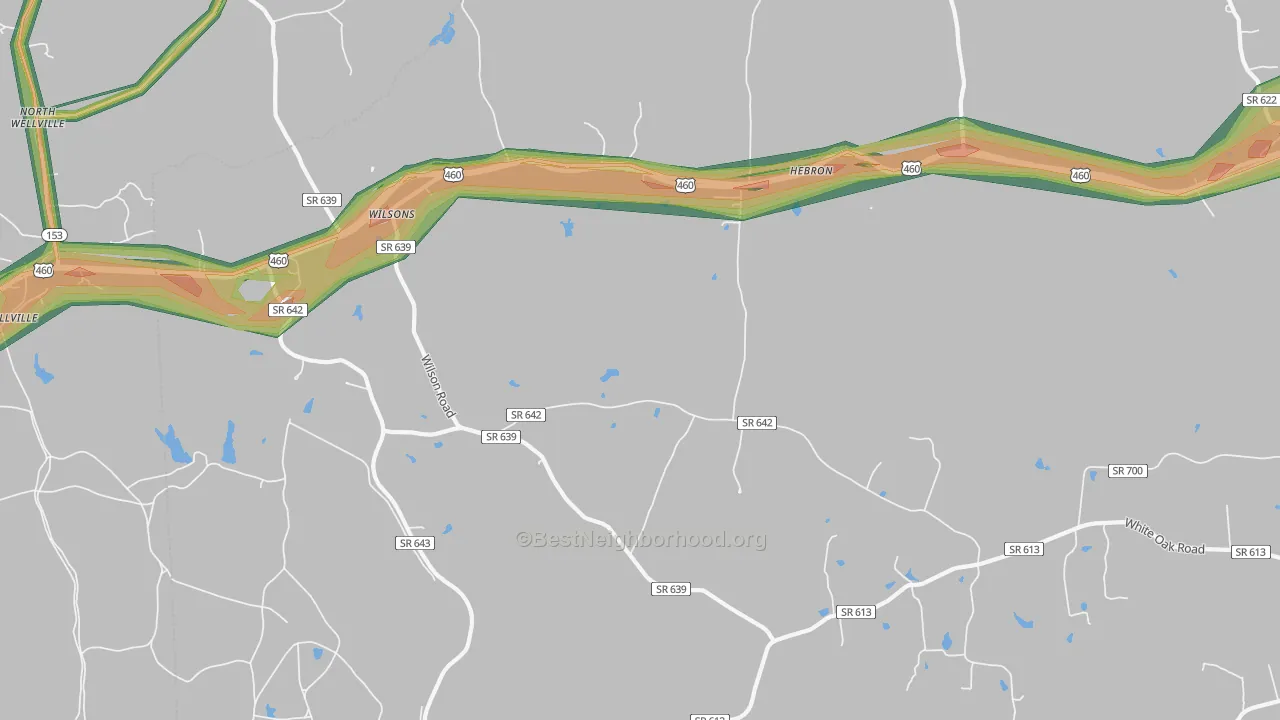 23894, VA Map of Noise Levels in 23894
