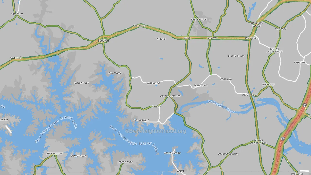 23917, VA Map of Noise Levels in 23917
