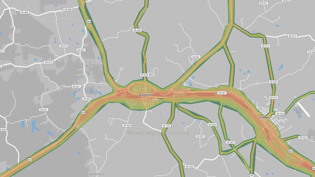 23922, VA Map of Noise Levels in 23922