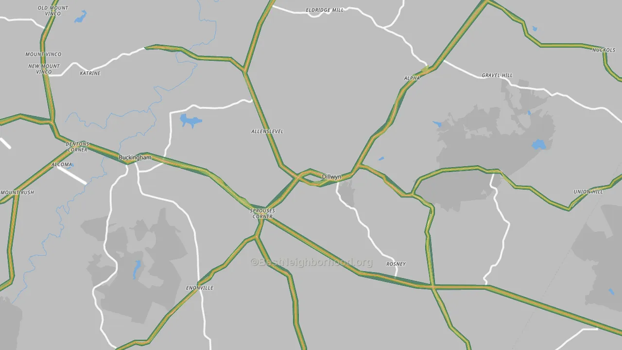 23936, VA Map of Noise Levels in 23936