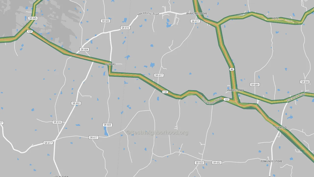 23938, VA Map of Noise Levels in 23938