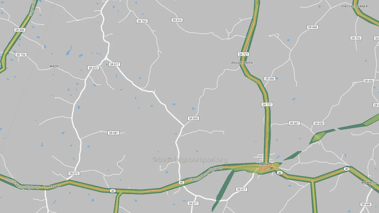 23959, VA Map of Noise Levels in 23959