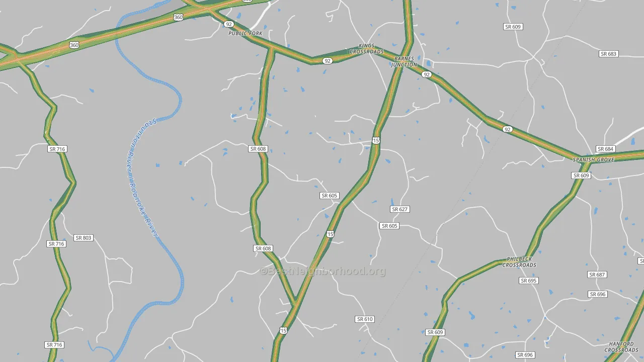 23964, VA Map of Noise Levels in 23964