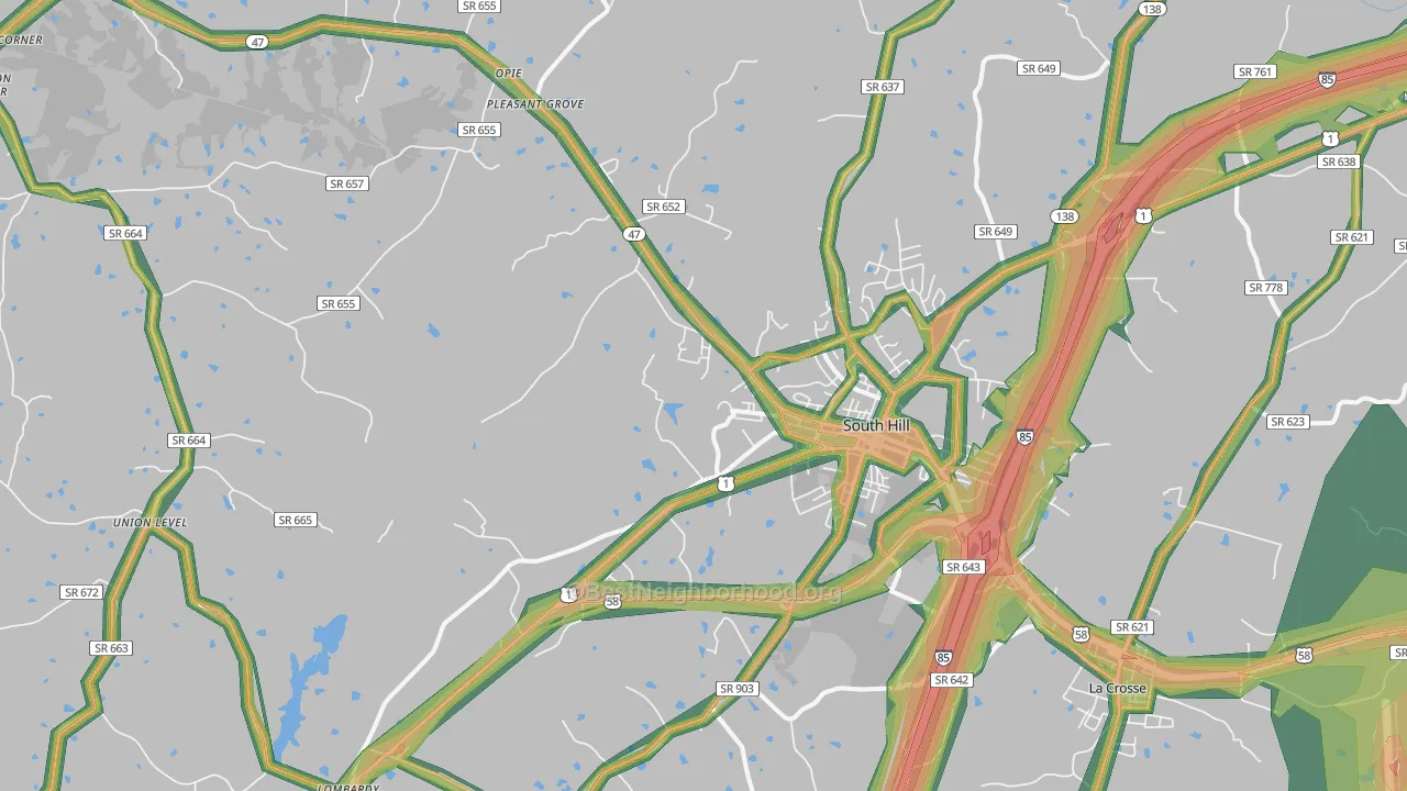23970, VA Map of Noise Levels in 23970