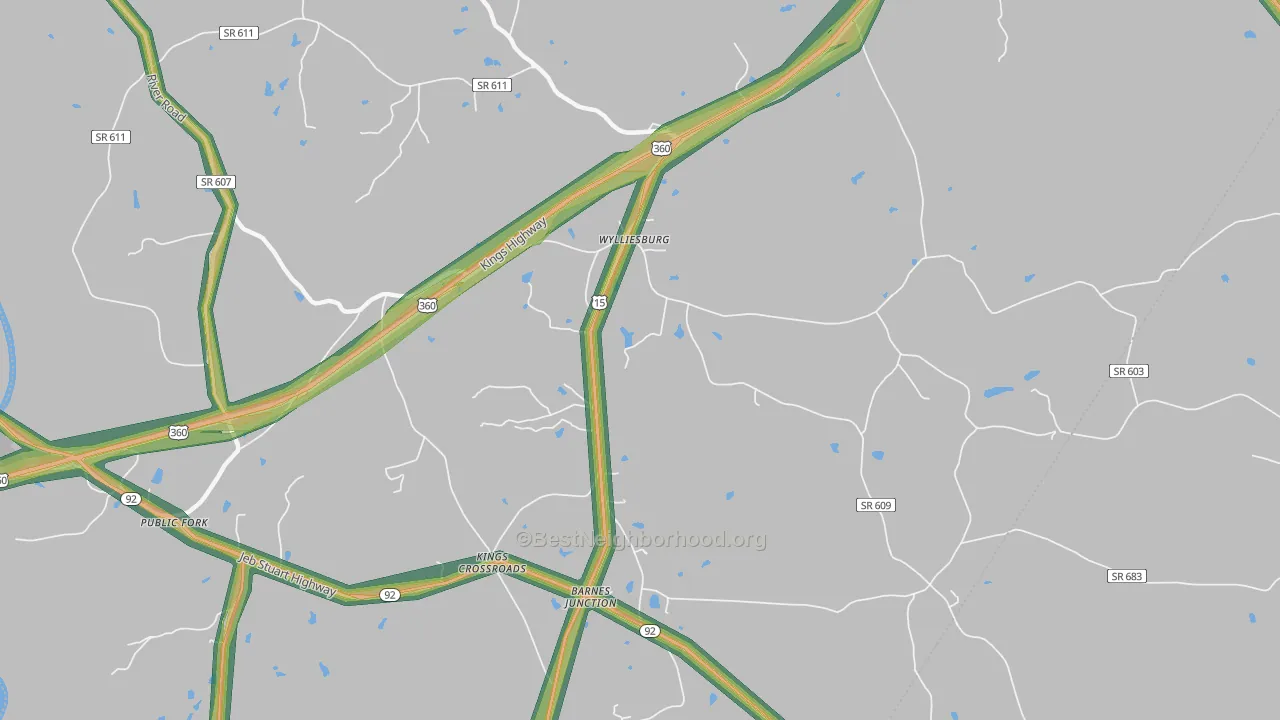 23976, VA Map of Noise Levels in 23976