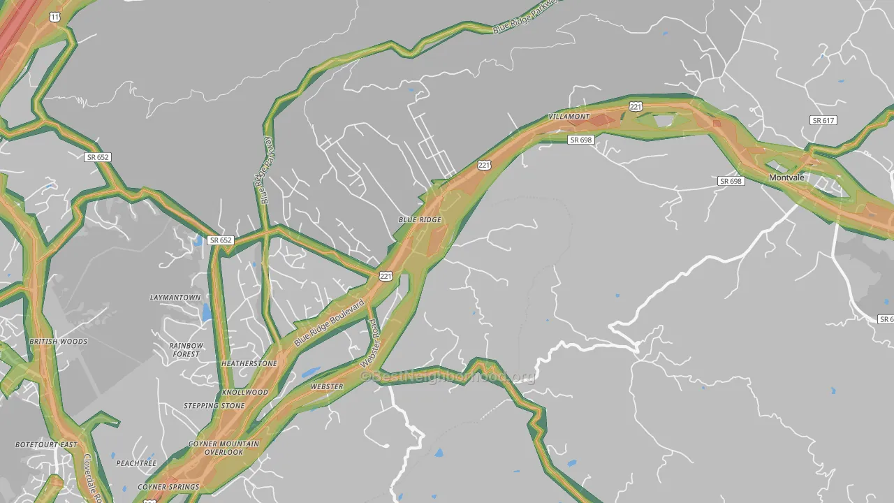 24064, VA Map of Noise Levels in 24064
