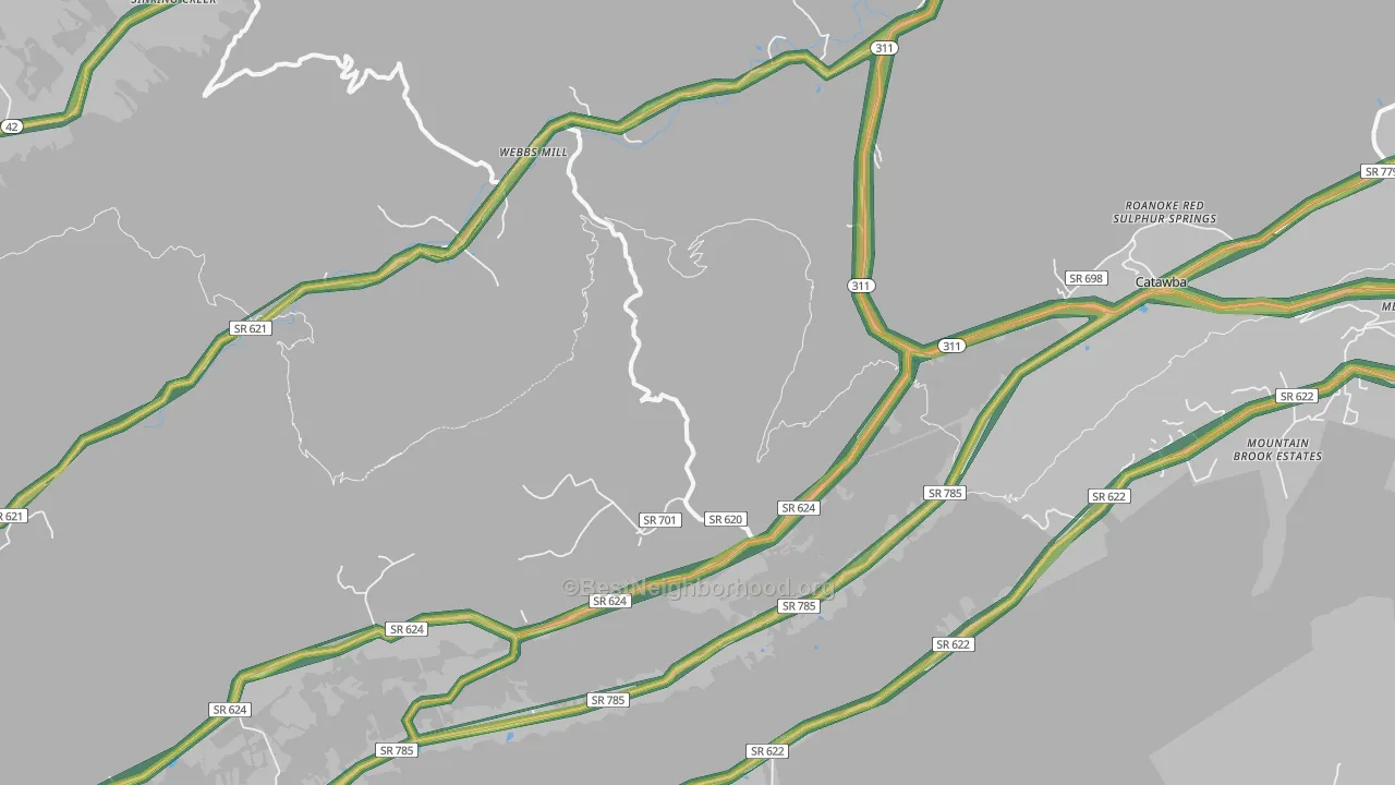 24070, VA Map of Noise Levels in 24070