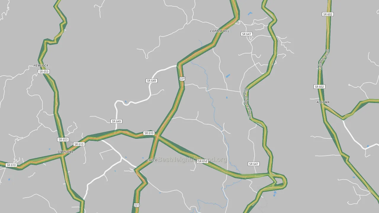 24079, VA Map of Noise Levels in 24079