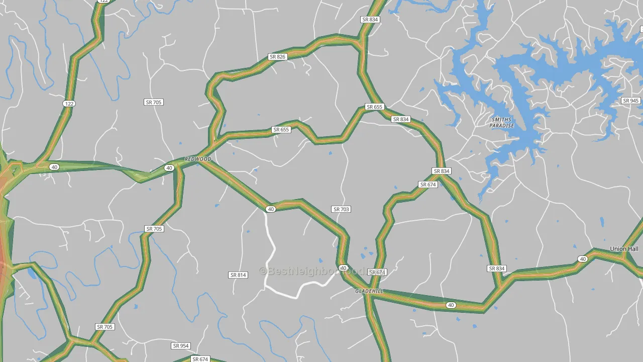 24092, VA Map of Noise Levels in 24092
