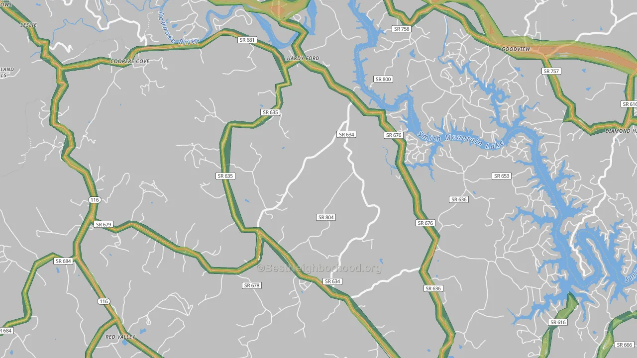 24101, VA Map of Noise Levels in 24101