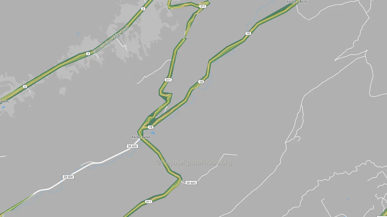 24131, VA Map of Noise Levels in 24131