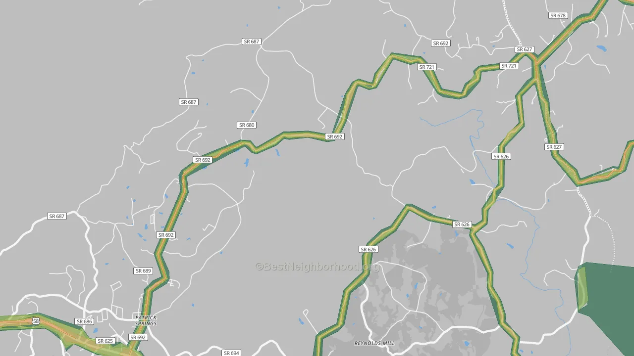 24133, VA Map of Noise Levels in 24133