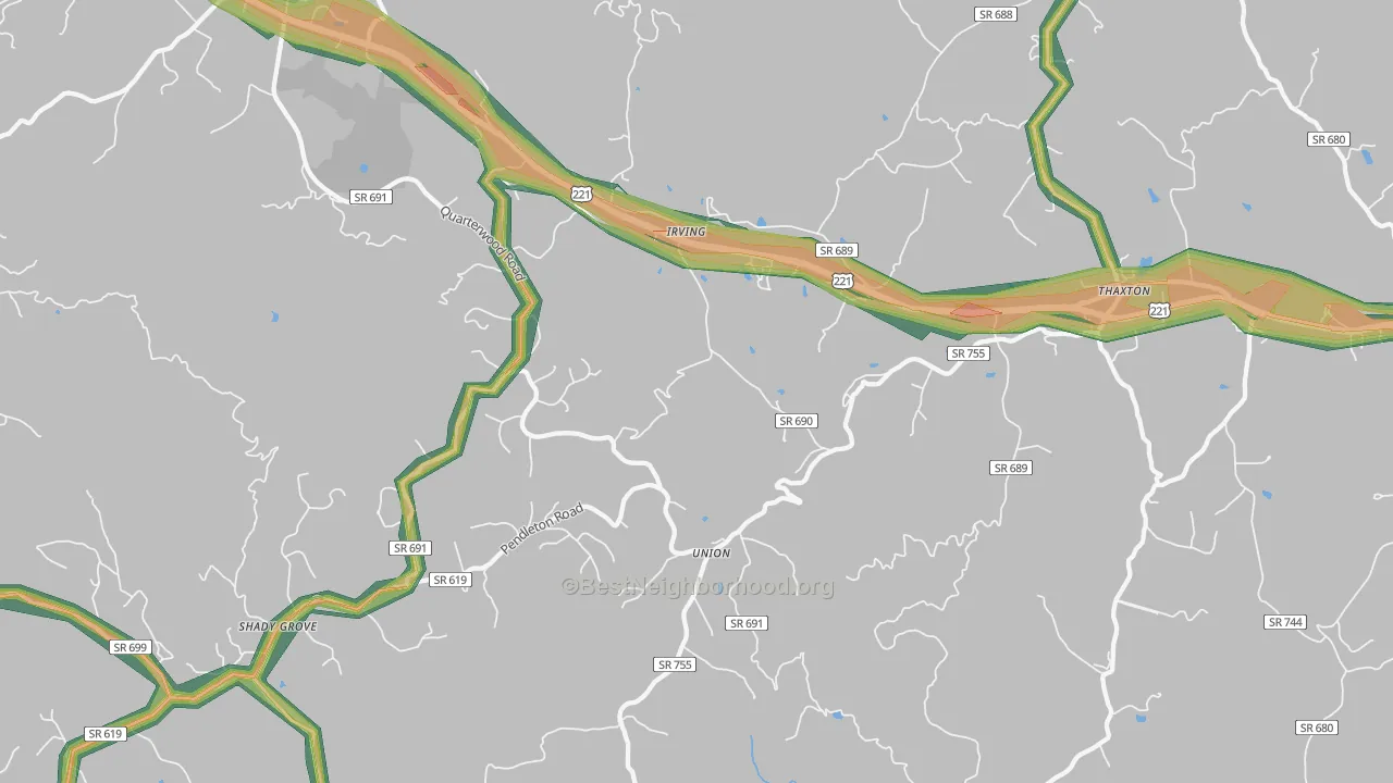 24174, VA Map of Noise Levels in 24174