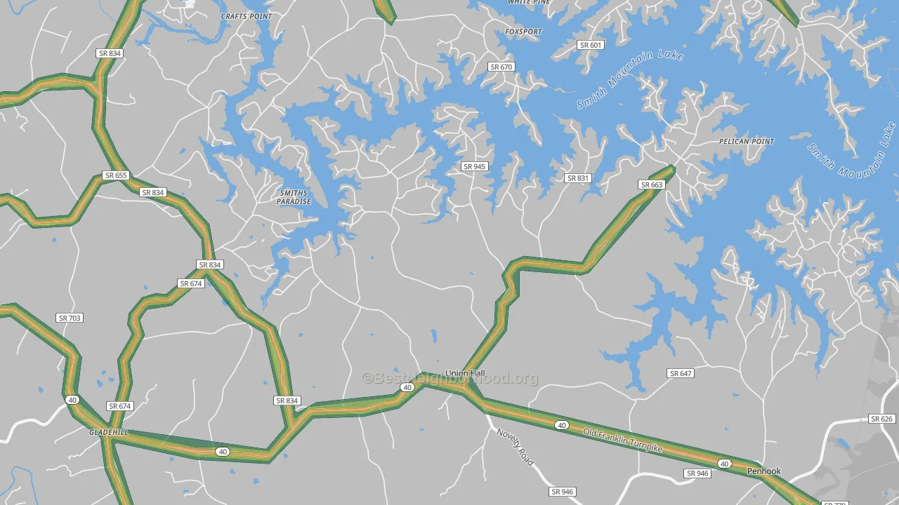 24176, VA Map of Noise Levels in 24176