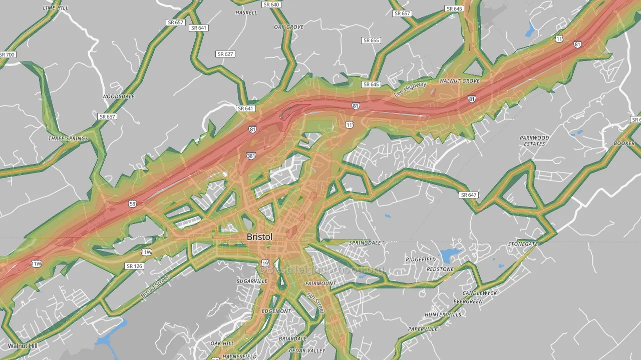 24201, VA Map of Noise Levels in 24201