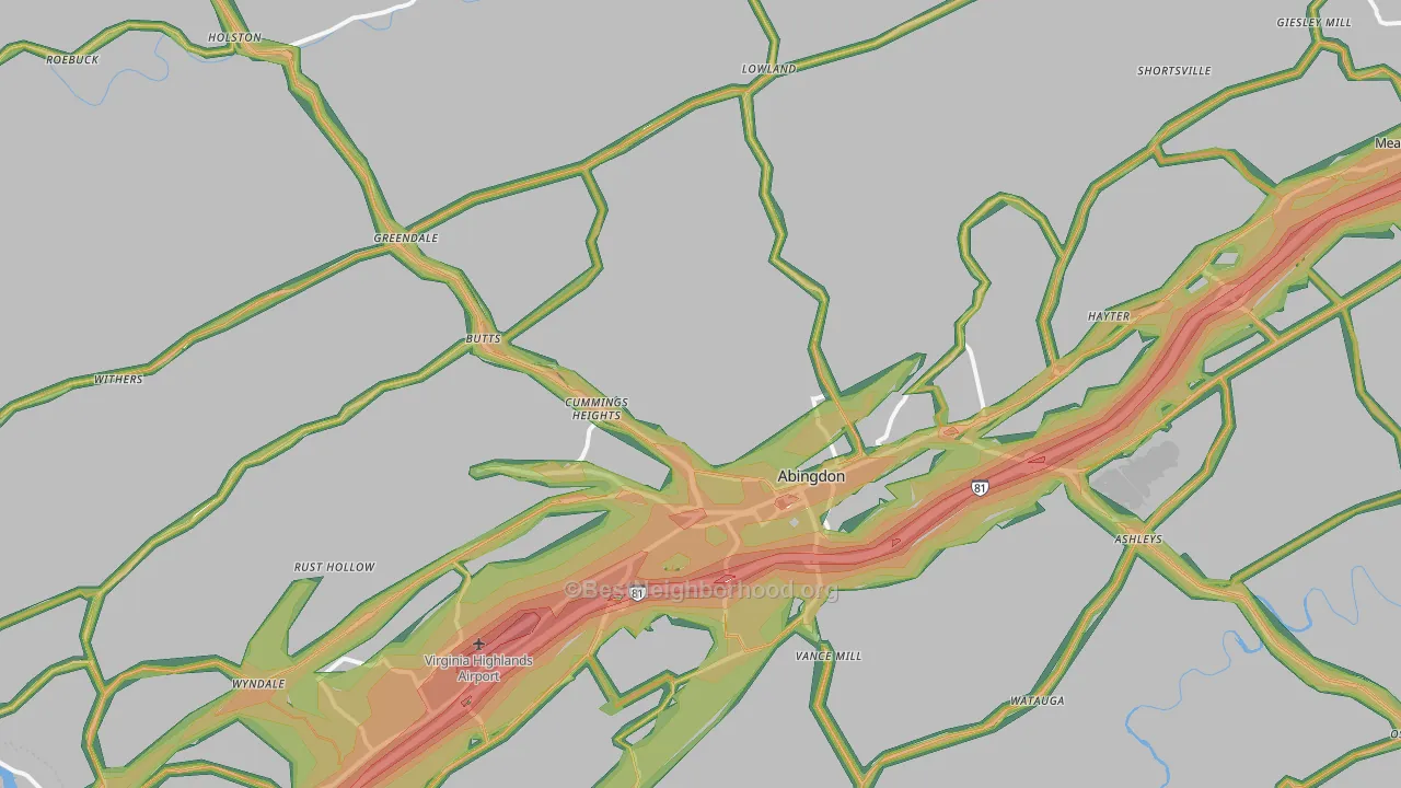 24210, VA Map of Noise Levels in 24210