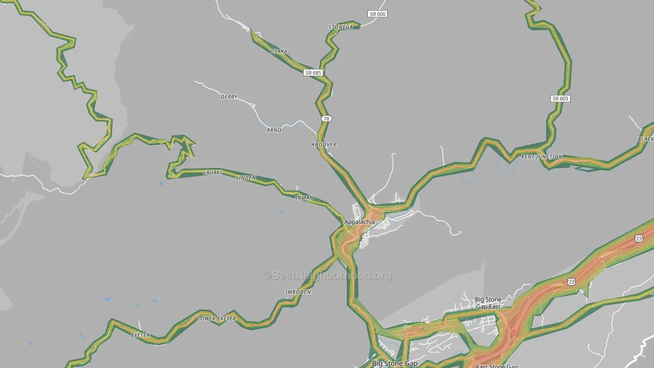24216, VA Map of Noise Levels in 24216