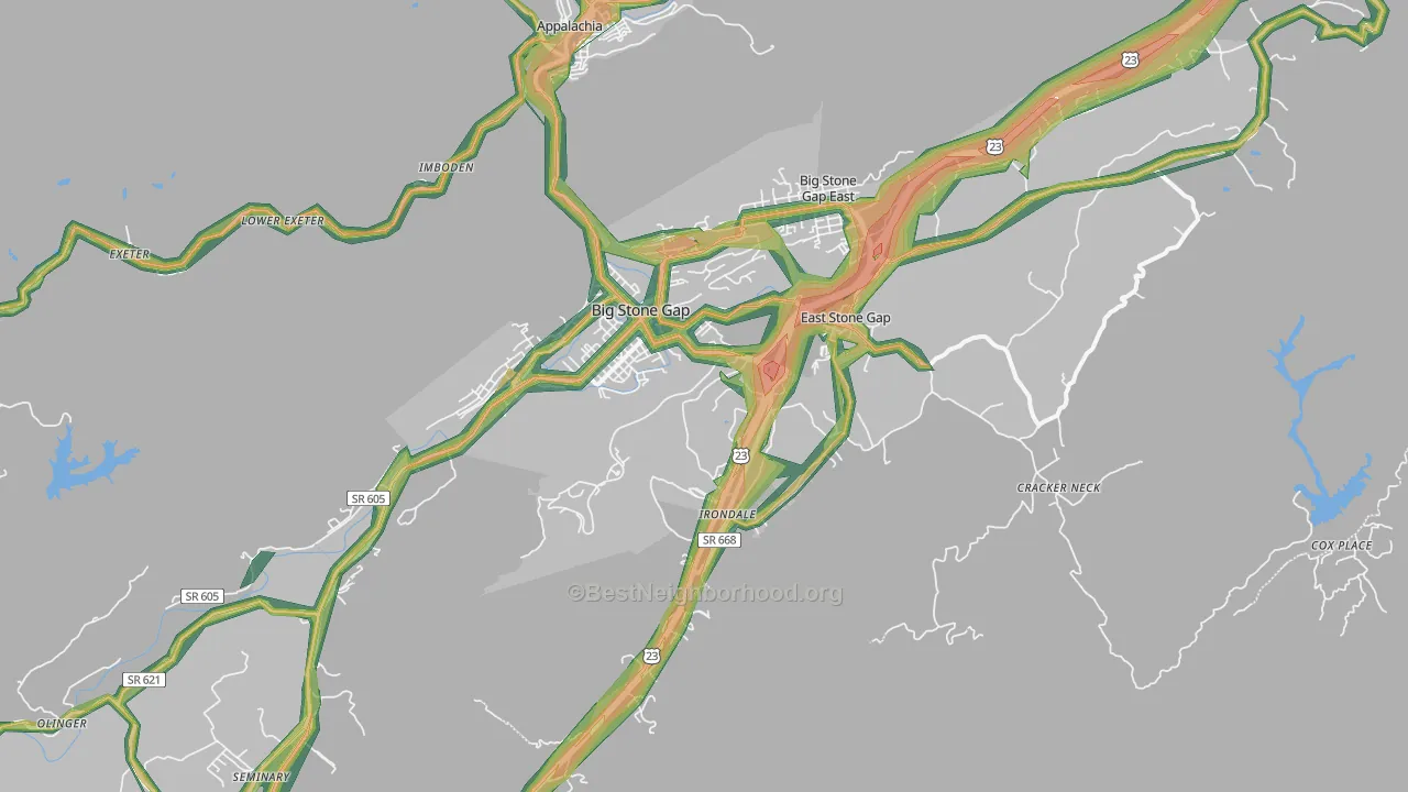 24219, VA Map of Noise Levels in 24219
