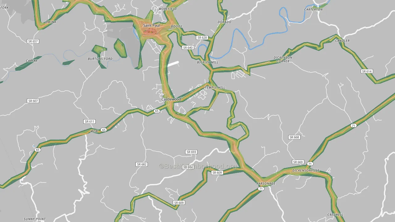 24224, VA Map of Noise Levels in 24224