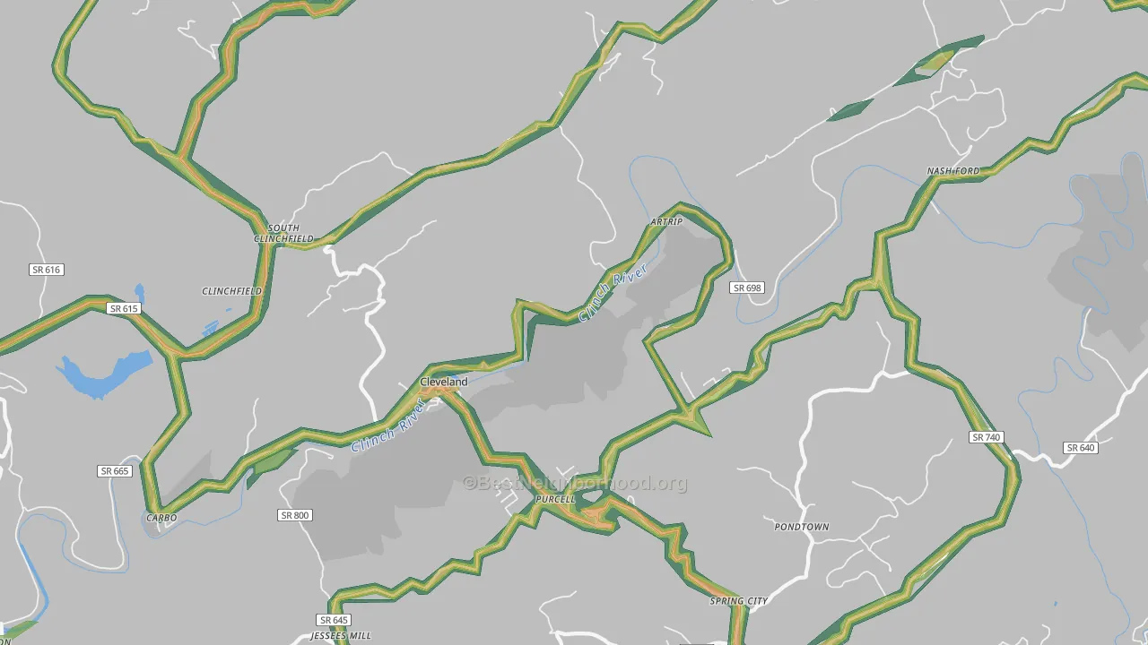 24225, VA Map of Noise Levels in 24225