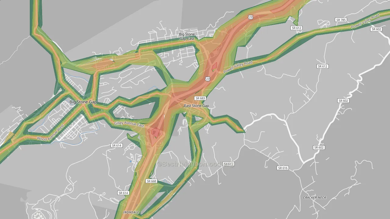 24246, VA Map of Noise Levels in 24246