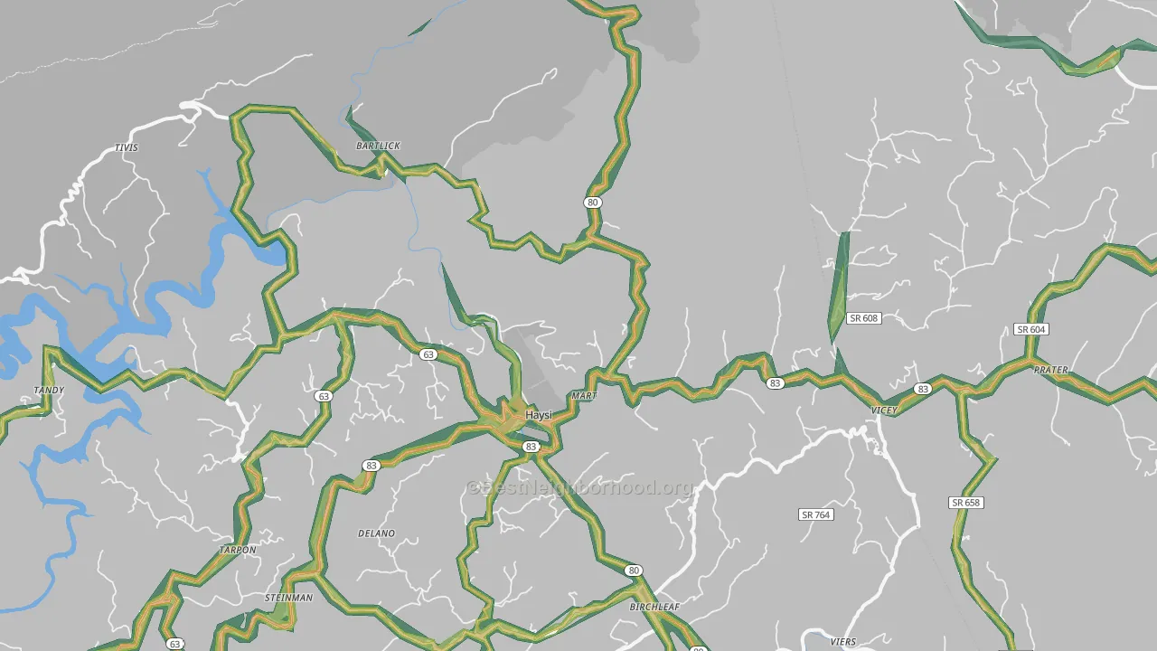 24256, VA Map of Noise Levels in 24256