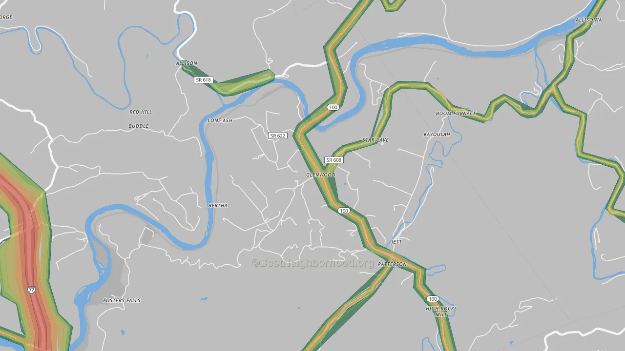 24313, VA Map of Noise Levels in 24313