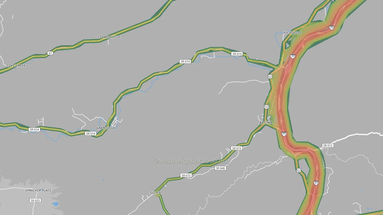 24314, VA Map of Noise Levels in 24314