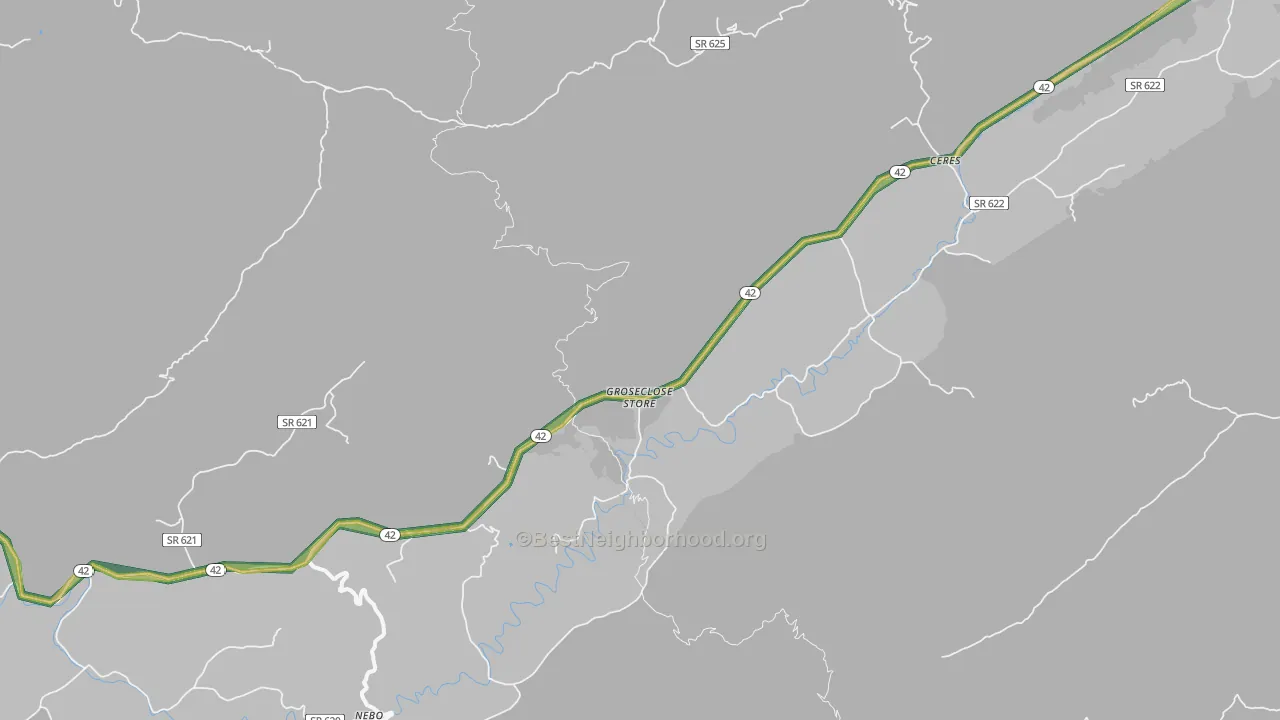 24318, VA Map of Noise Levels in 24318