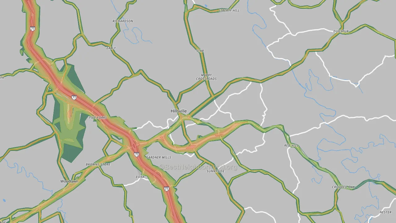 24343, VA Map of Noise Levels in 24343